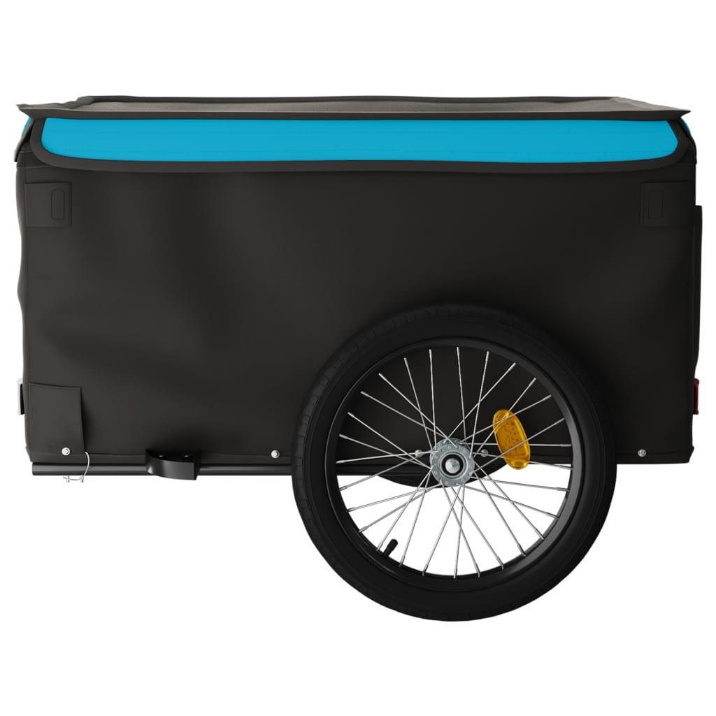 Bicycle Trailer Black and Blue 45 kg Iron