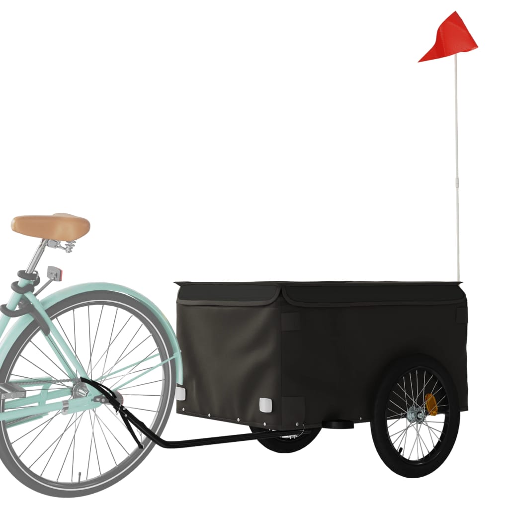 Bicycle Trailer Black 45 kg Iron