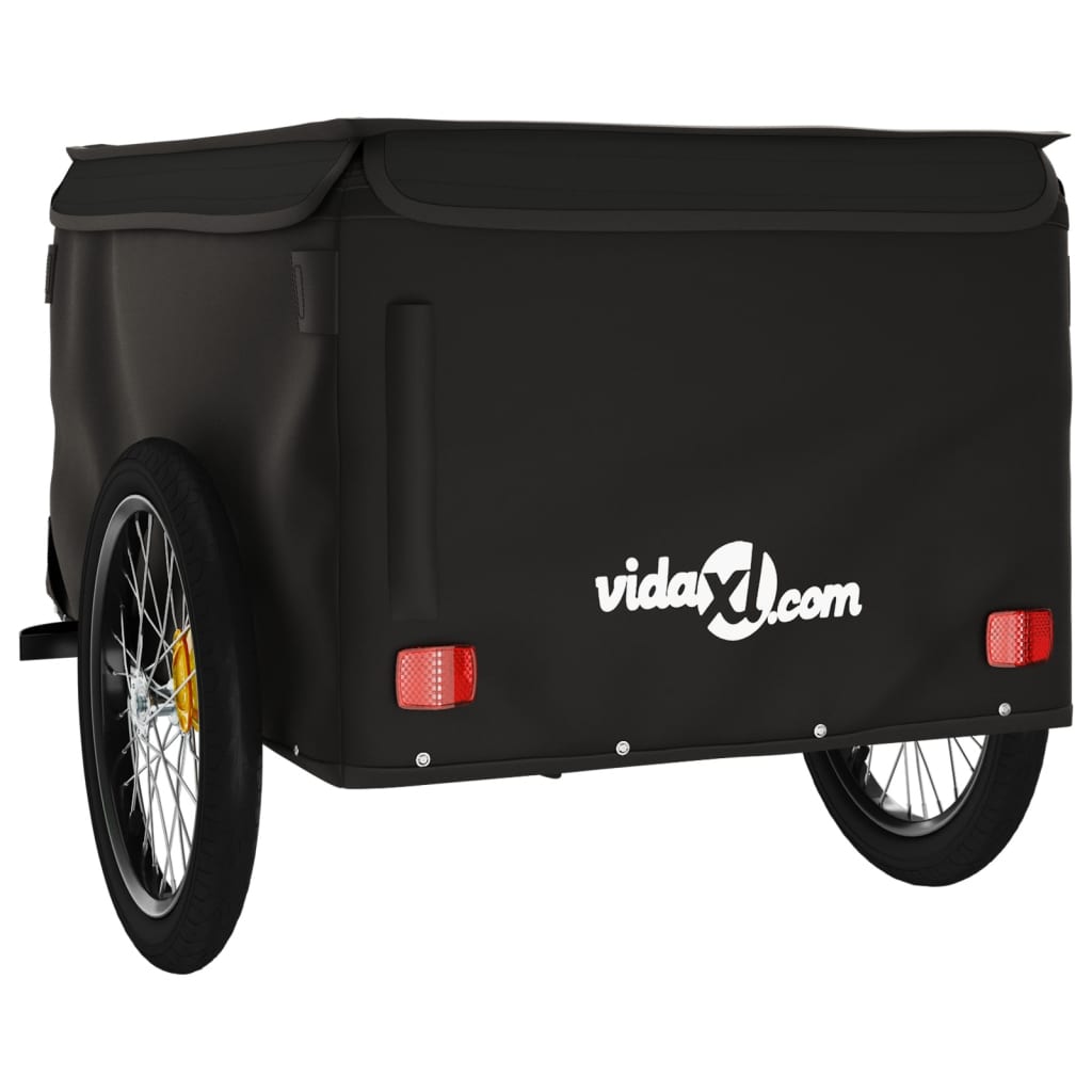 Bicycle Trailer Black 45 kg Iron