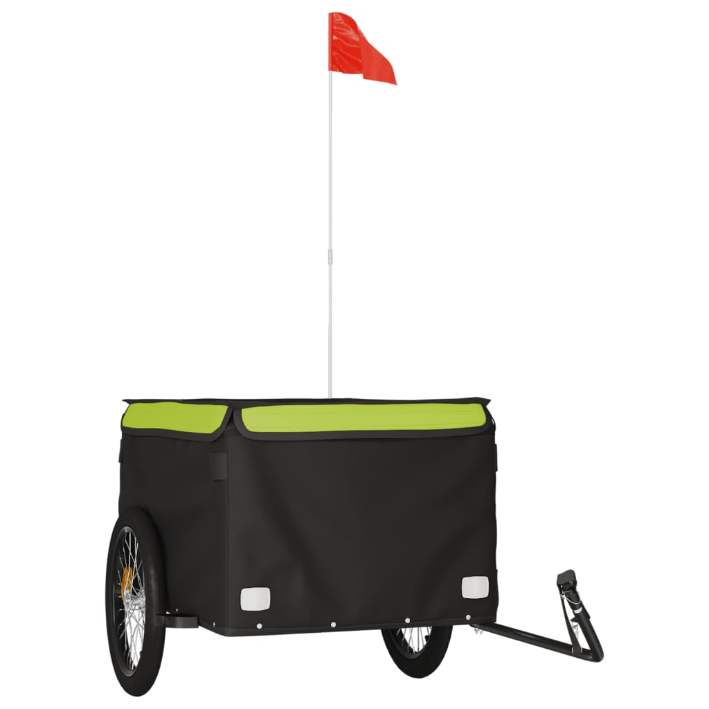 Bicycle Trailer Black and Green 45 kg Iron
