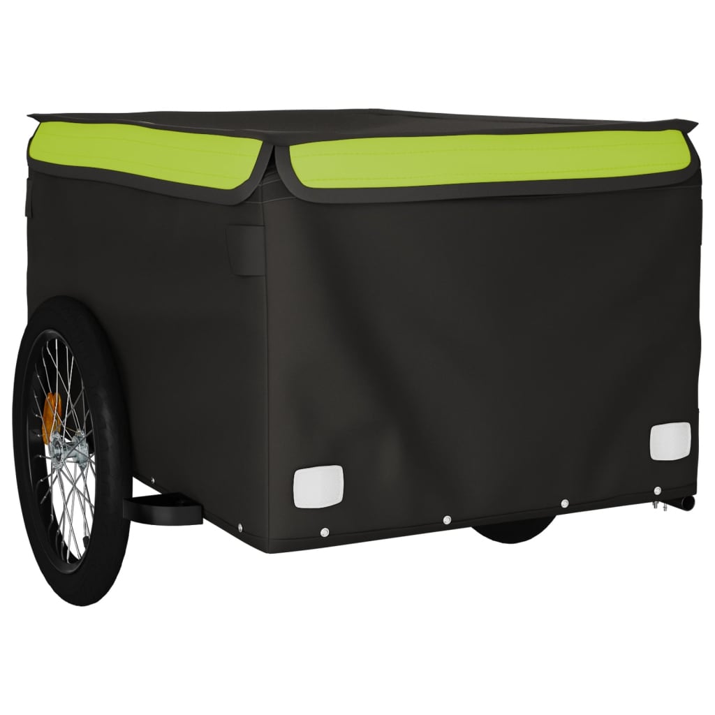 Bicycle Trailer Black and Green 45 kg Iron