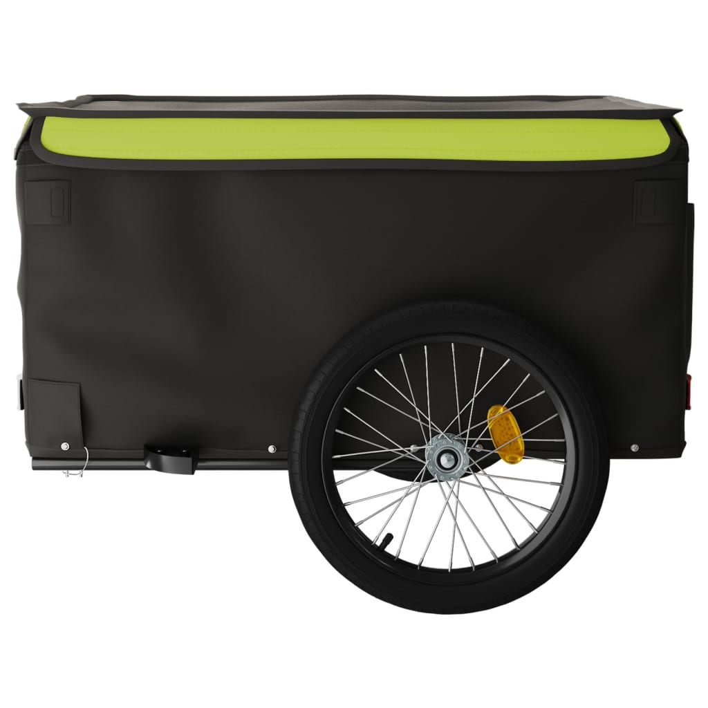 Bicycle Trailer Black and Green 45 kg Iron