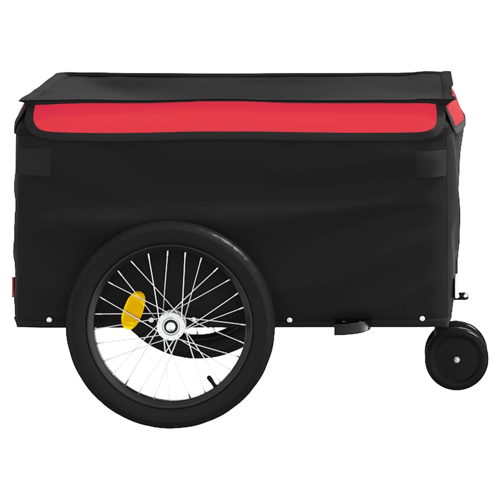 Bicycle Trailer Black and Red 30 kg Iron