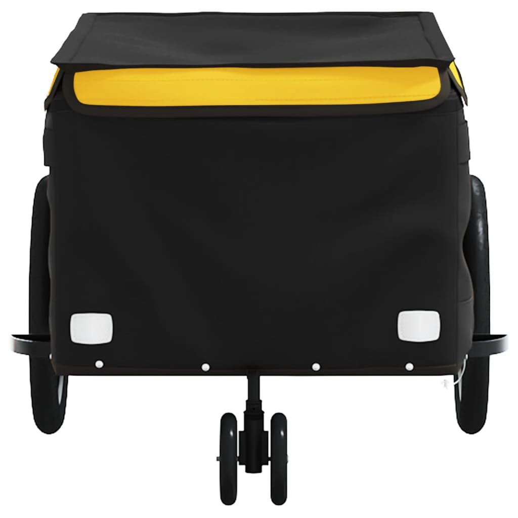 Bicycle Trailer Black and Yellow 30 kg Iron