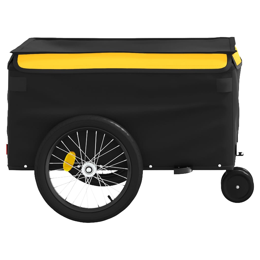 Bicycle Trailer Black and Yellow 30 kg Iron