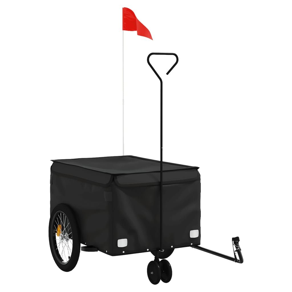Bicycle Trailer Black 30 kg Iron