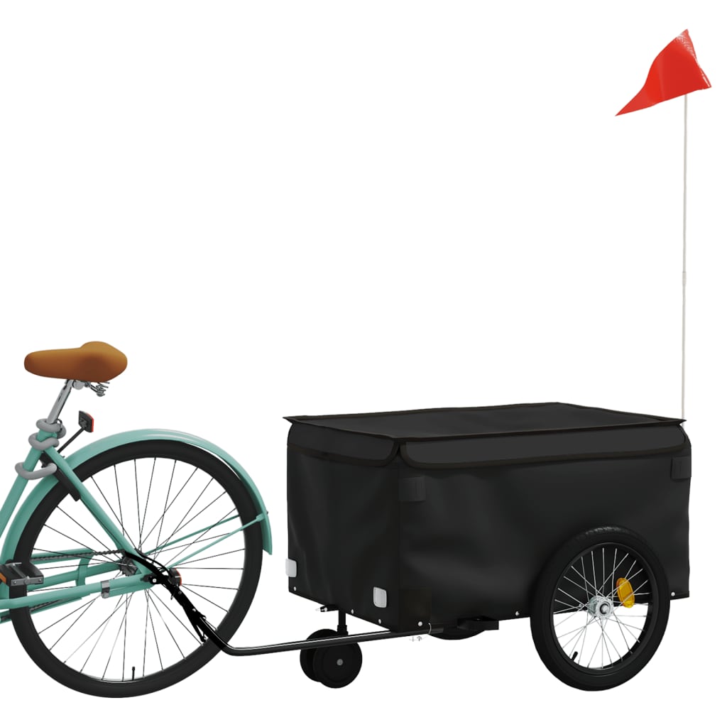 Bicycle Trailer Black 30 kg Iron