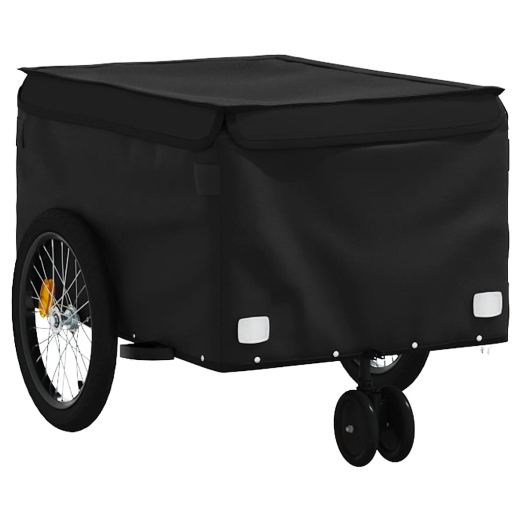 Bicycle Trailer Black 30 kg Iron