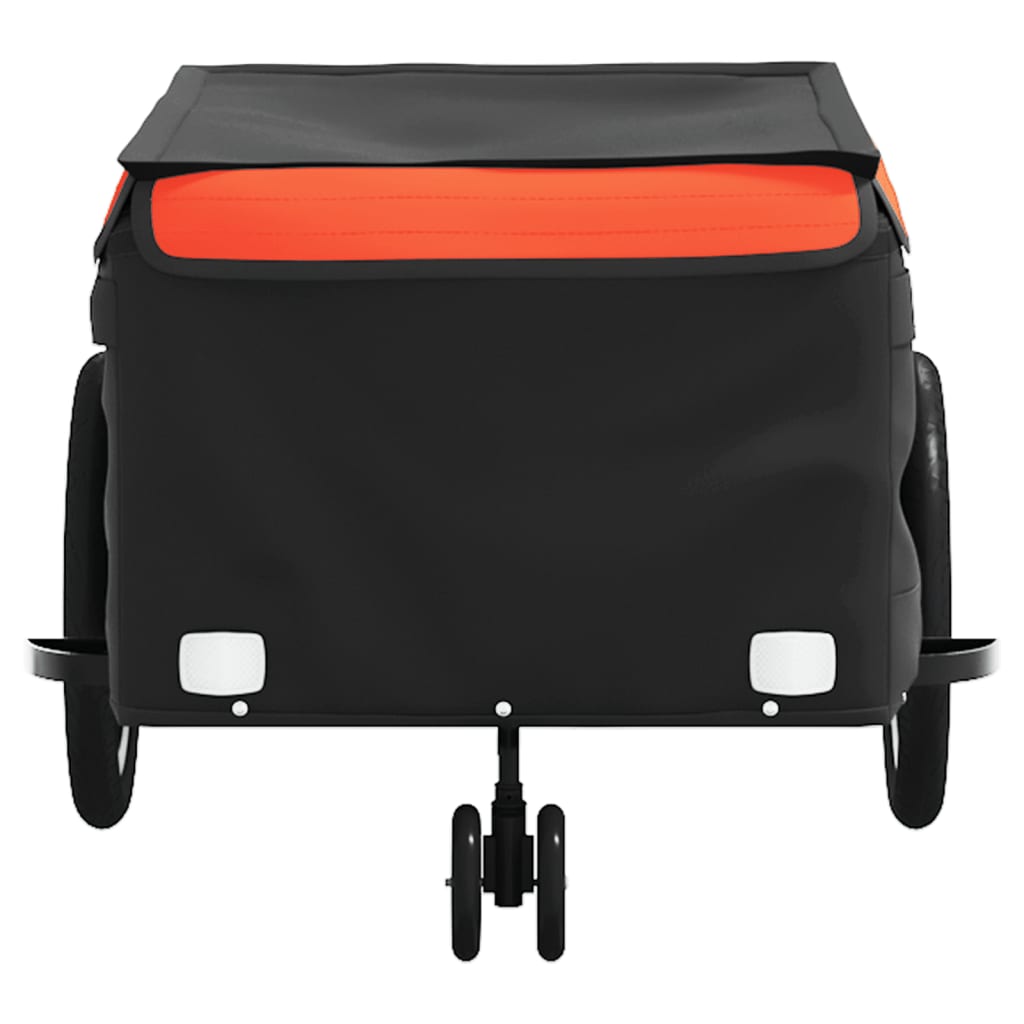 Bicycle Trailer Black and Orange 45 kg Iron