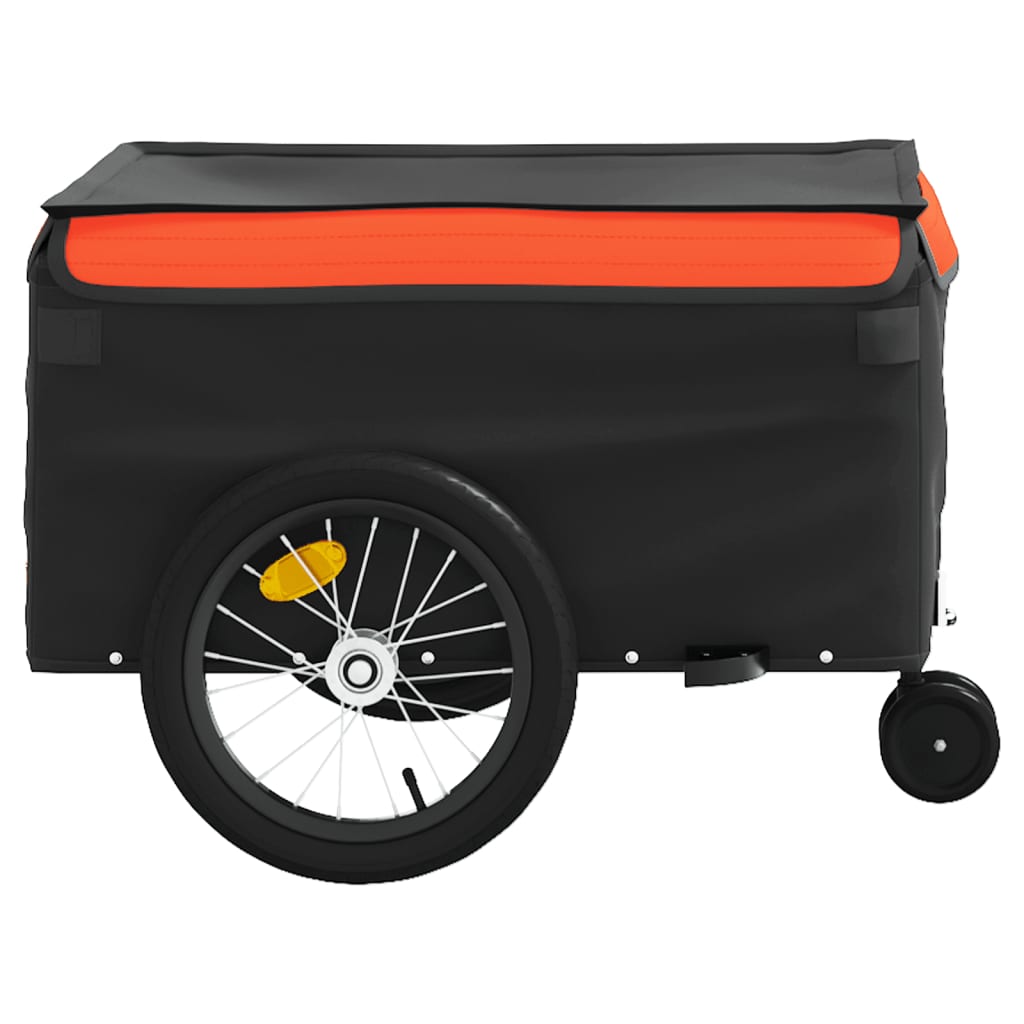 Bicycle Trailer Black and Orange 45 kg Iron