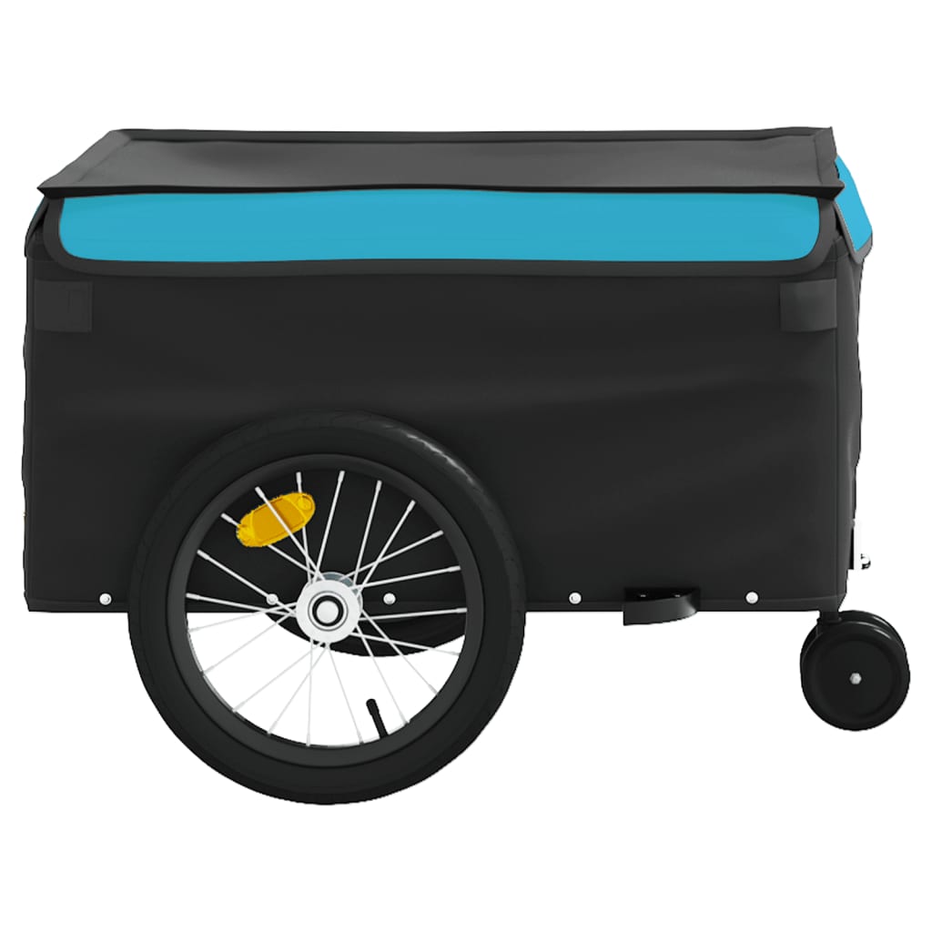 Bicycle Trailer Black and Blue 45 kg Iron