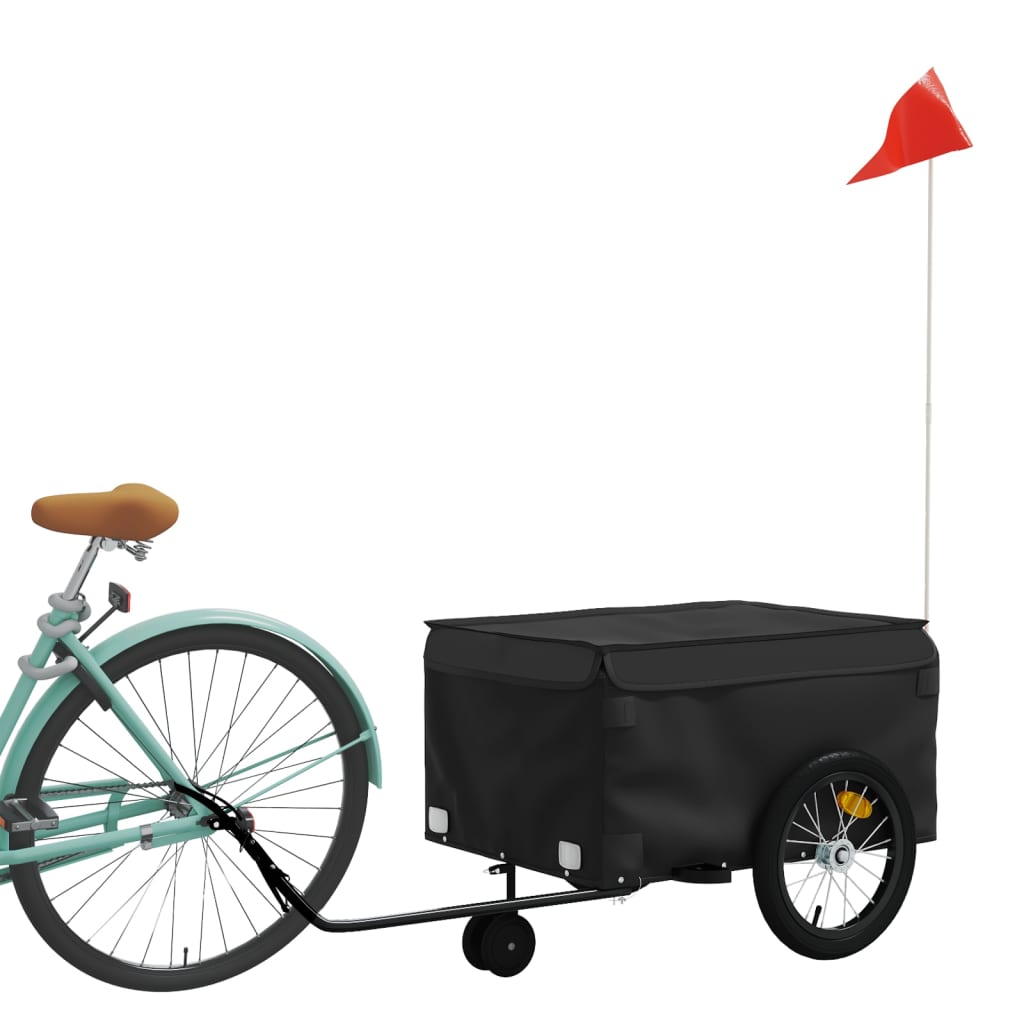 Bicycle Trailer Black 45 kg Iron
