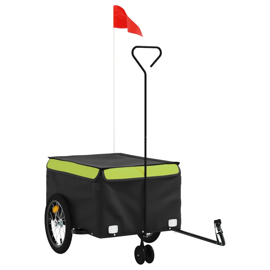 Bicycle Trailer Black and Green 45 kg Iron