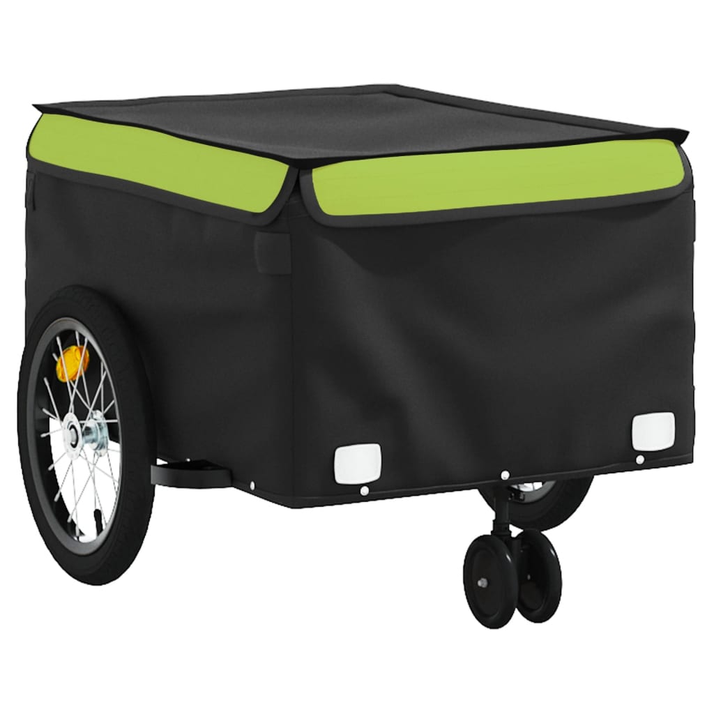 Bicycle Trailer Black and Green 45 kg Iron