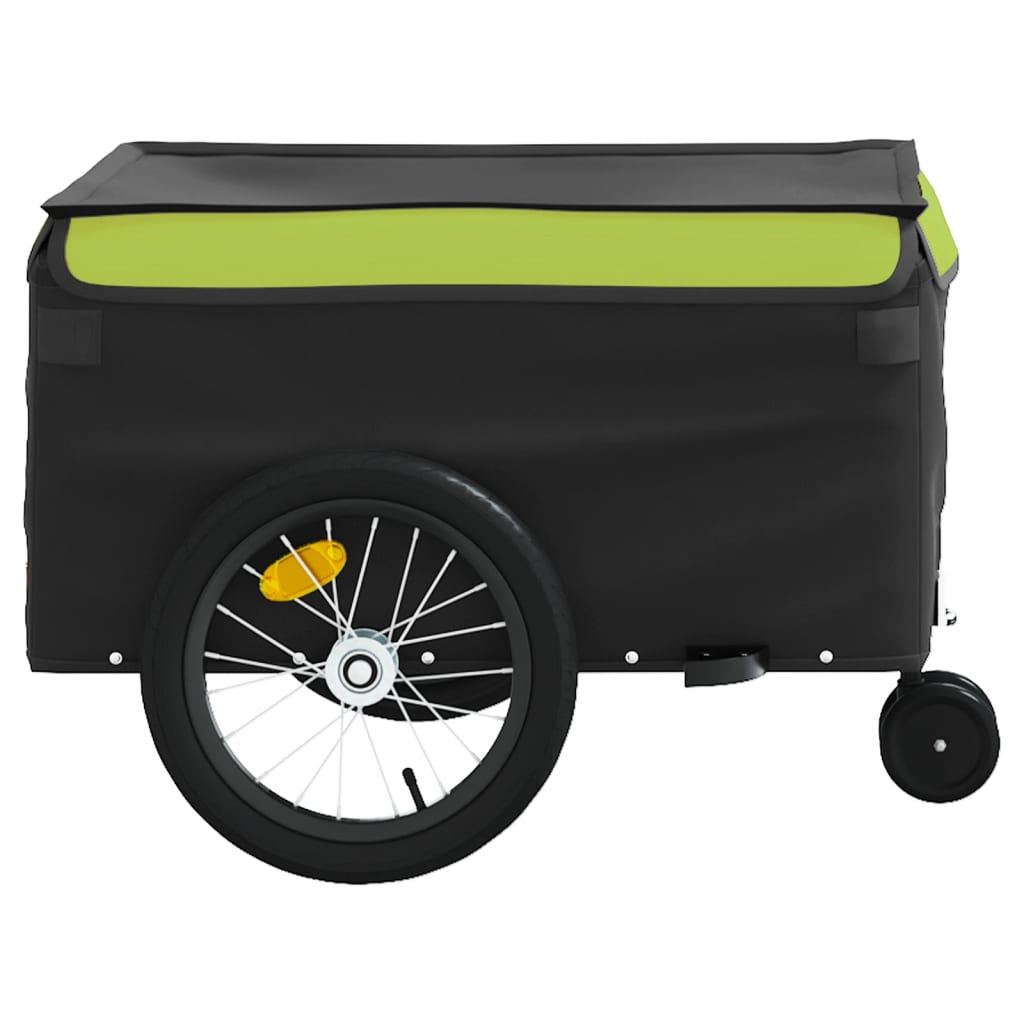 Bicycle Trailer Black and Green 45 kg Iron