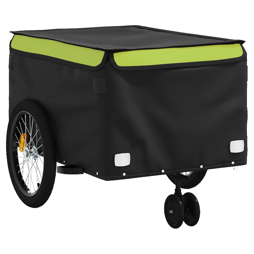 Bicycle Trailer Black and Green 45 kg Iron