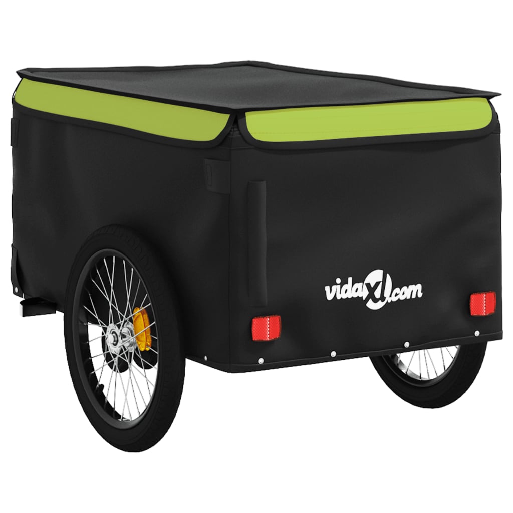 Bicycle Trailer Black and Green 45 kg Iron