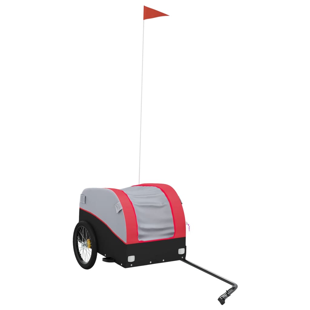 Bicycle Trailer Black and Red 30 kg Iron