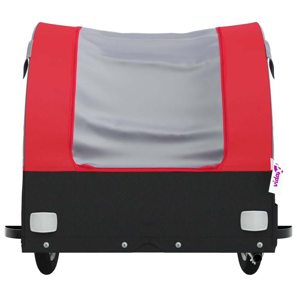 Bicycle Trailer Black and Red 30 kg Iron