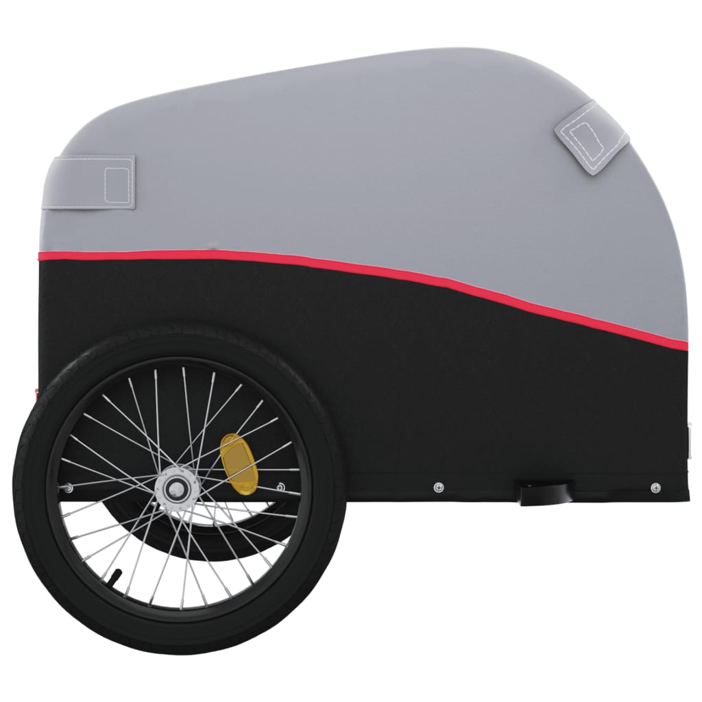 Bicycle Trailer Black and Red 30 kg Iron