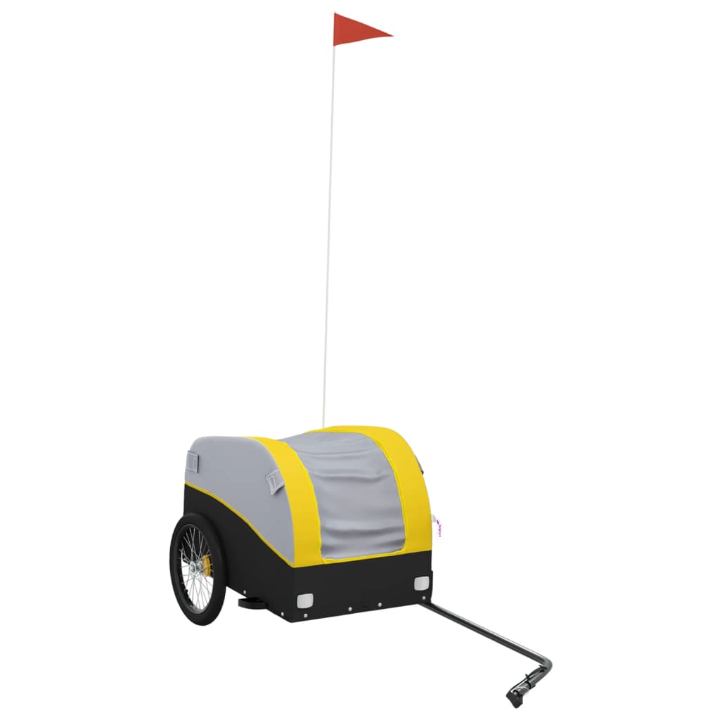 Bicycle Trailer Black and Yellow 30 kg Iron