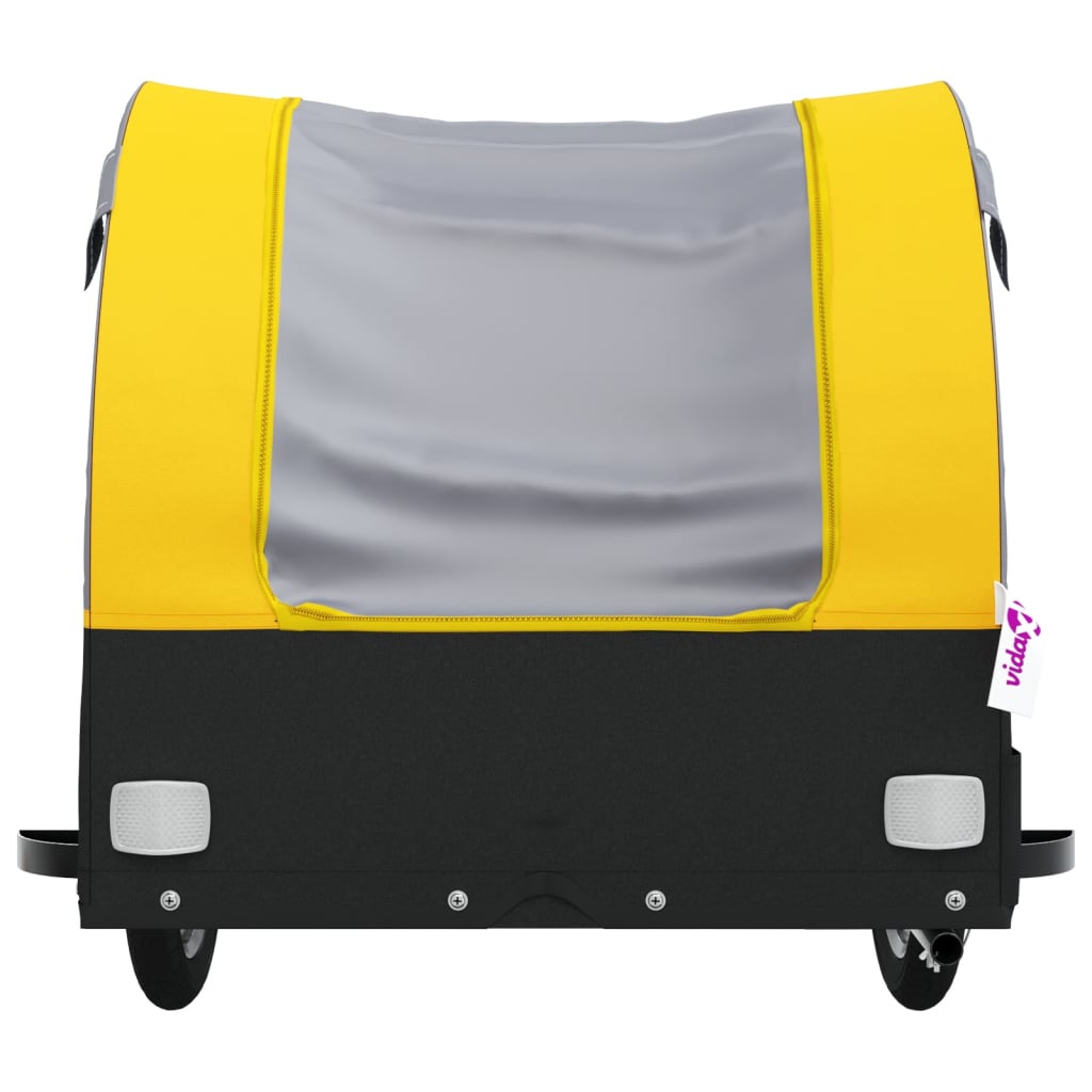 Bicycle Trailer Black and Yellow 30 kg Iron