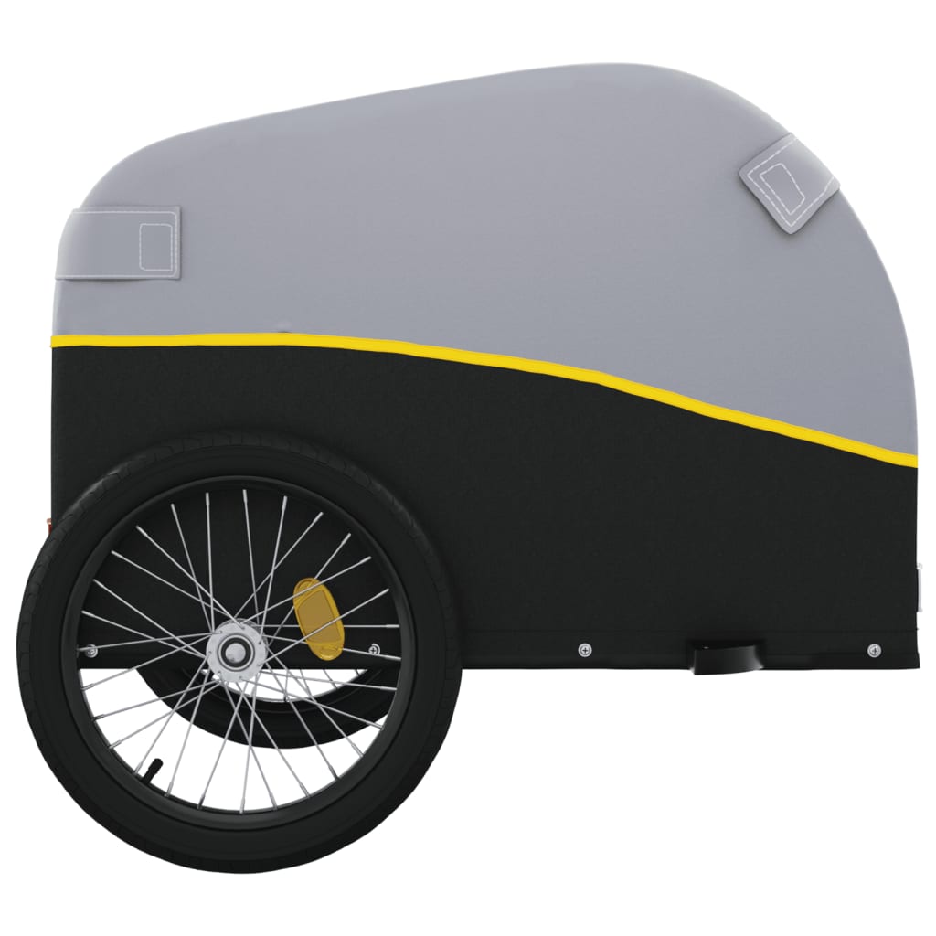 Bicycle Trailer Black and Yellow 30 kg Iron