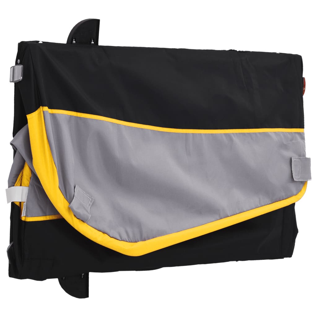 Bicycle Trailer Black and Yellow 30 kg Iron