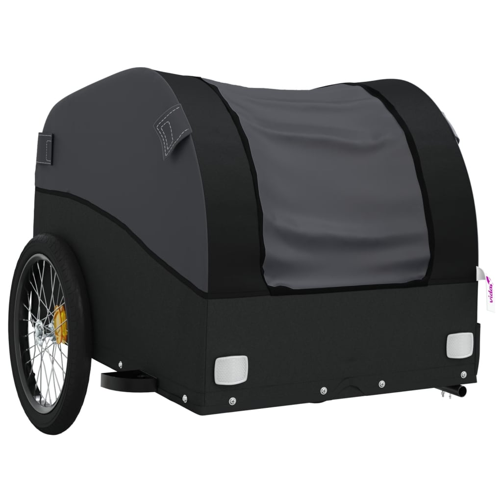 Bicycle Trailer Black 30 kg Iron