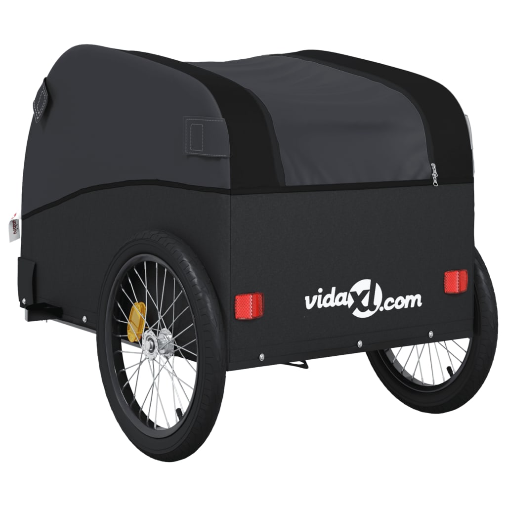 Bicycle Trailer Black 30 kg Iron