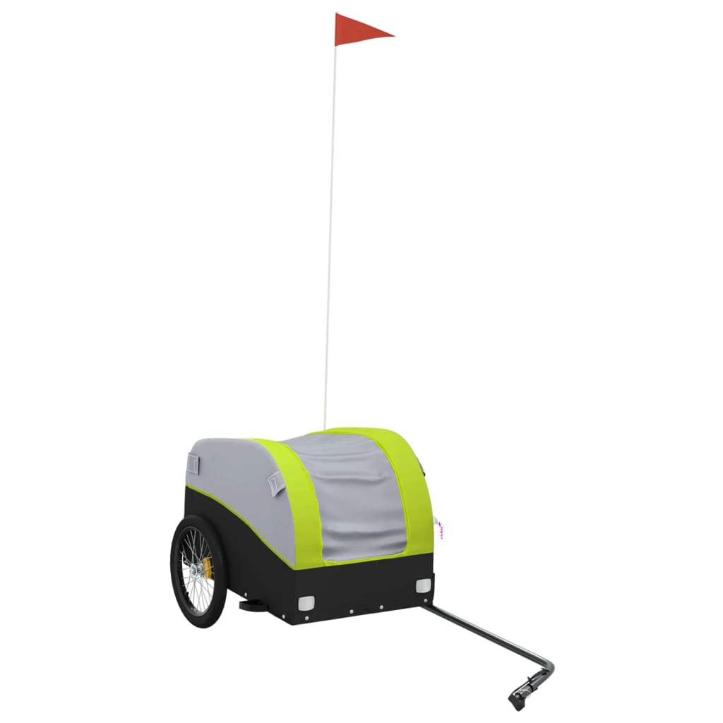 Bicycle Trailer Black and Green 30 kg Iron