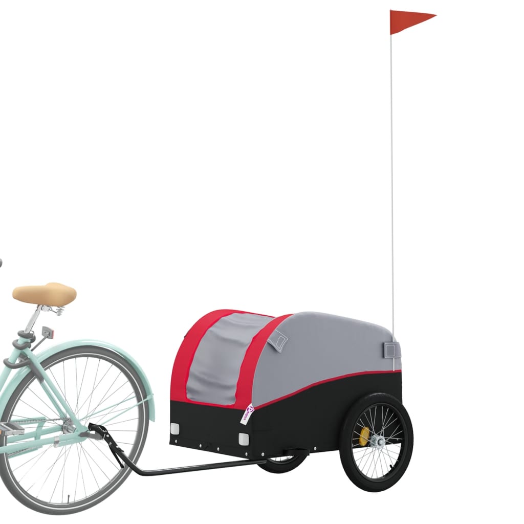 Bicycle Trailer Black and Red 45 kg Iron