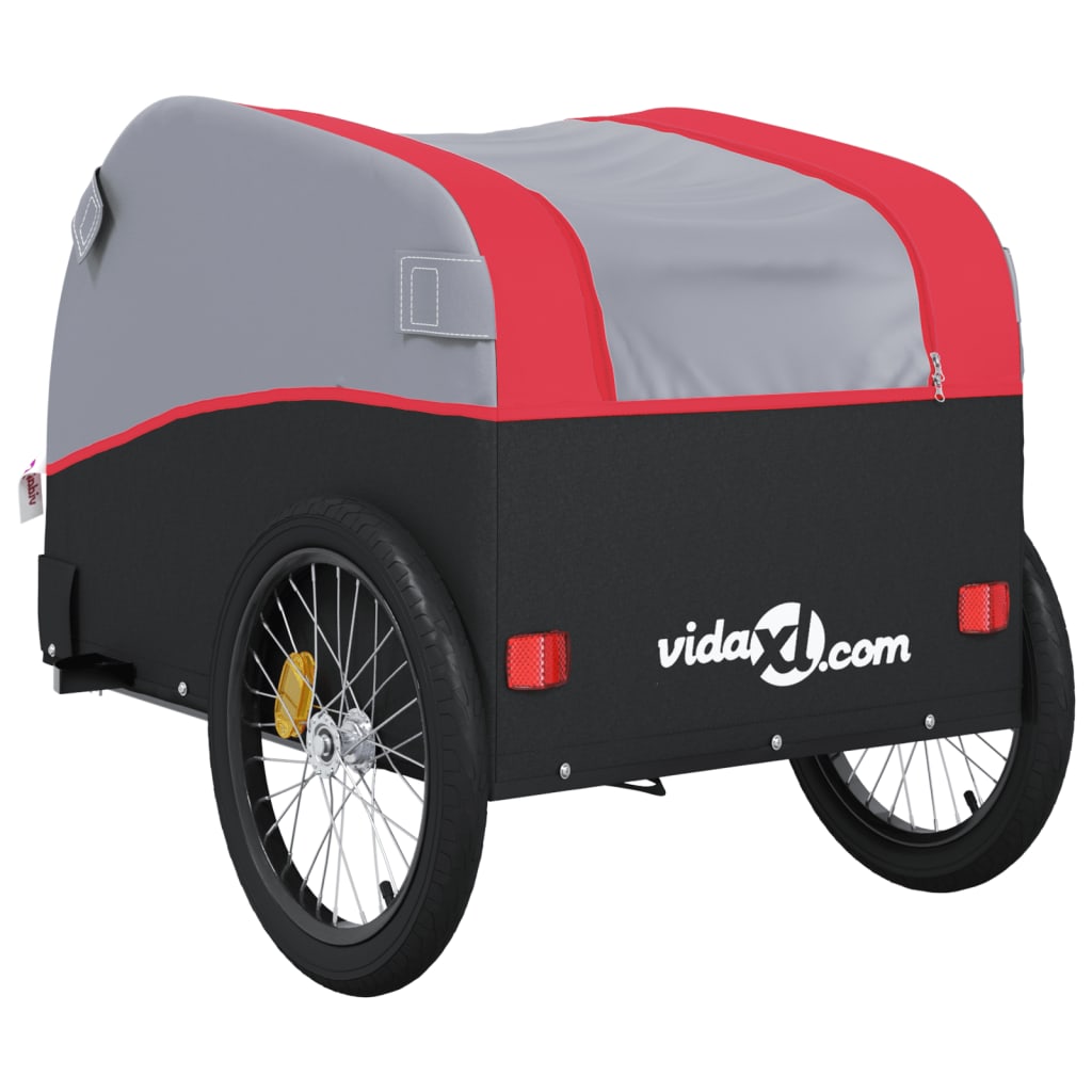 Bicycle Trailer Black and Red 45 kg Iron