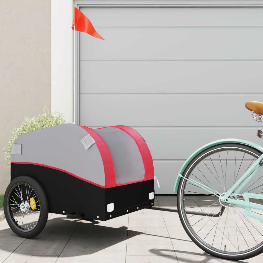 Bicycle Trailer Black and Red 45 kg Iron