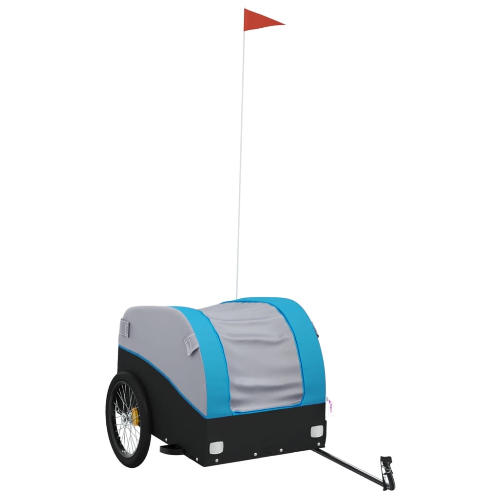 Bicycle Trailer Black and Blue 45 kg Iron