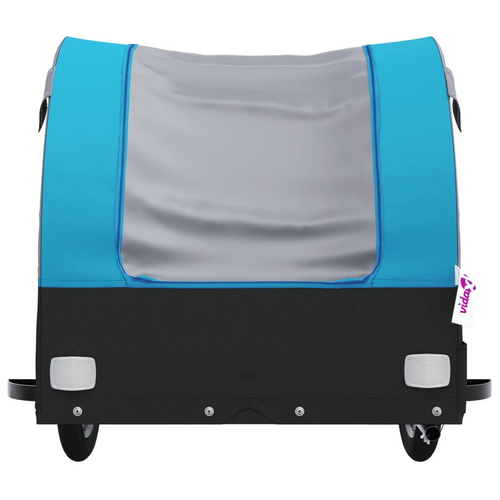 Bicycle Trailer Black and Blue 45 kg Iron