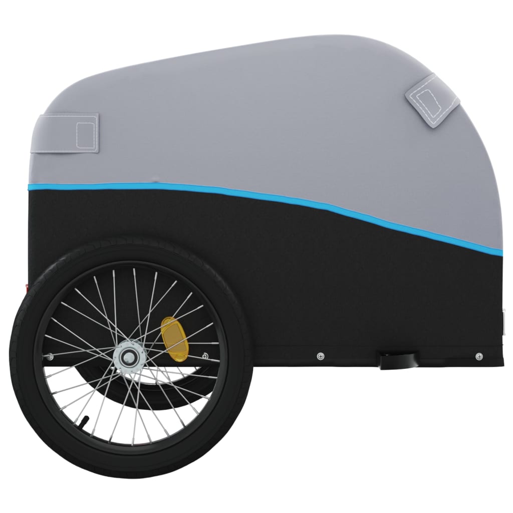 Bicycle Trailer Black and Blue 45 kg Iron