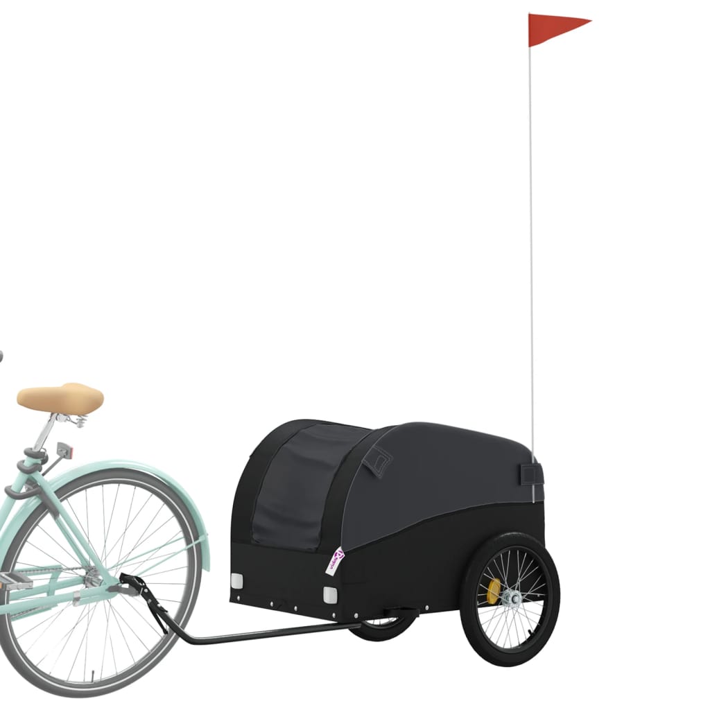 Bicycle Trailer Black 45 kg Iron