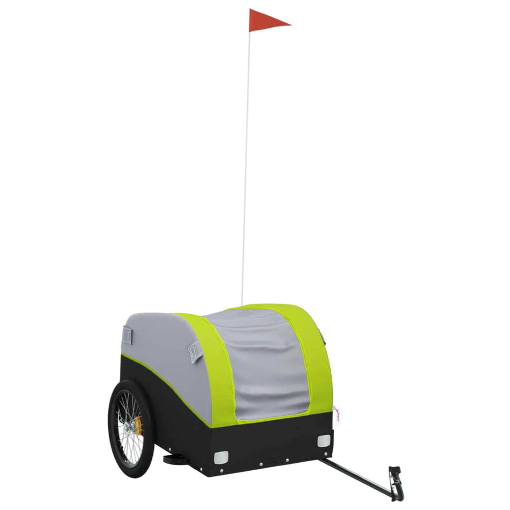 Bicycle Trailer Black and Green 45 kg Iron