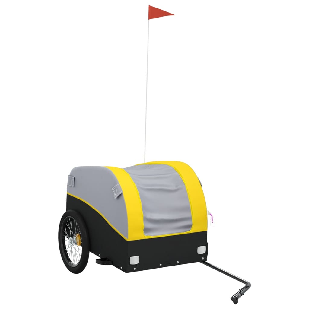 Bicycle Trailer Black and Yellow 45 kg Iron