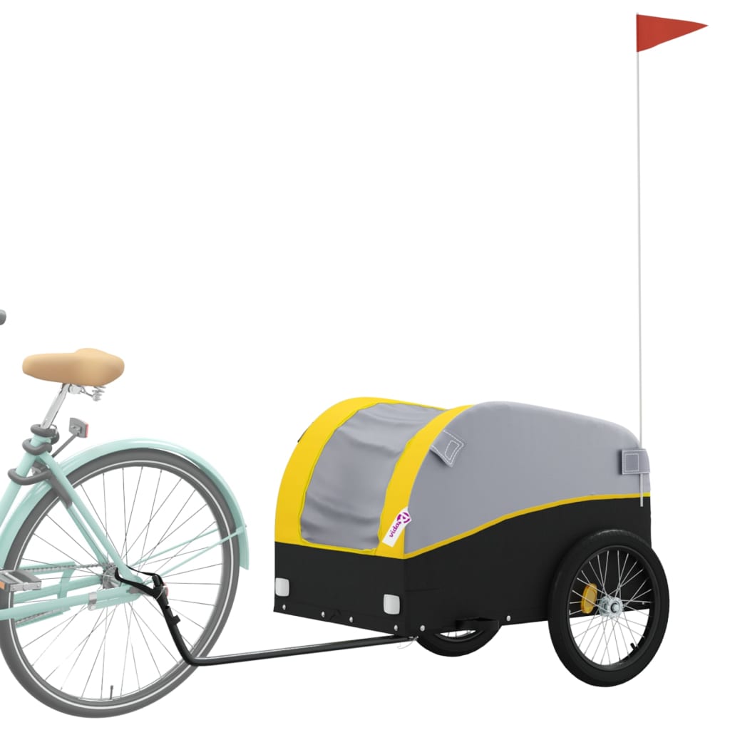 Bicycle Trailer Black and Yellow 45 kg Iron