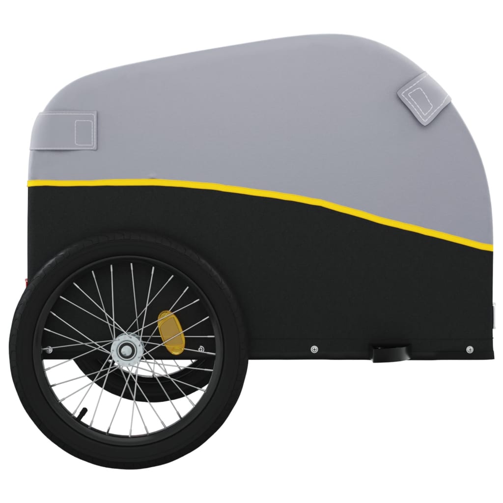 Bicycle Trailer Black and Yellow 45 kg Iron