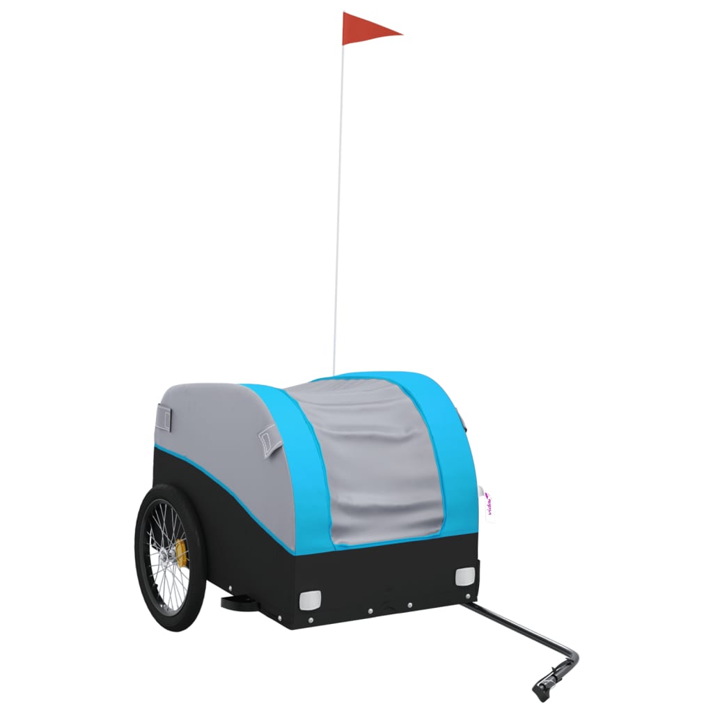Bicycle Trailer Black and Blue 45 kg Iron