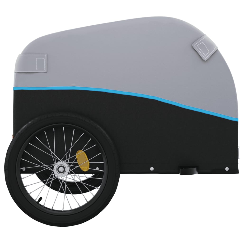 Bicycle Trailer Black and Blue 45 kg Iron