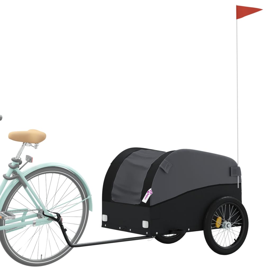 Bicycle Trailer Black 45 kg Iron