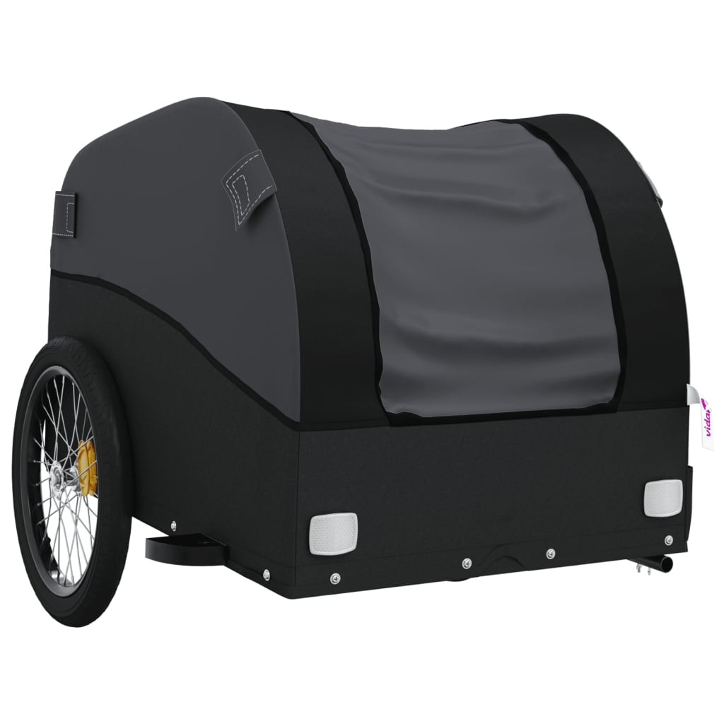 Bicycle Trailer Black 45 kg Iron