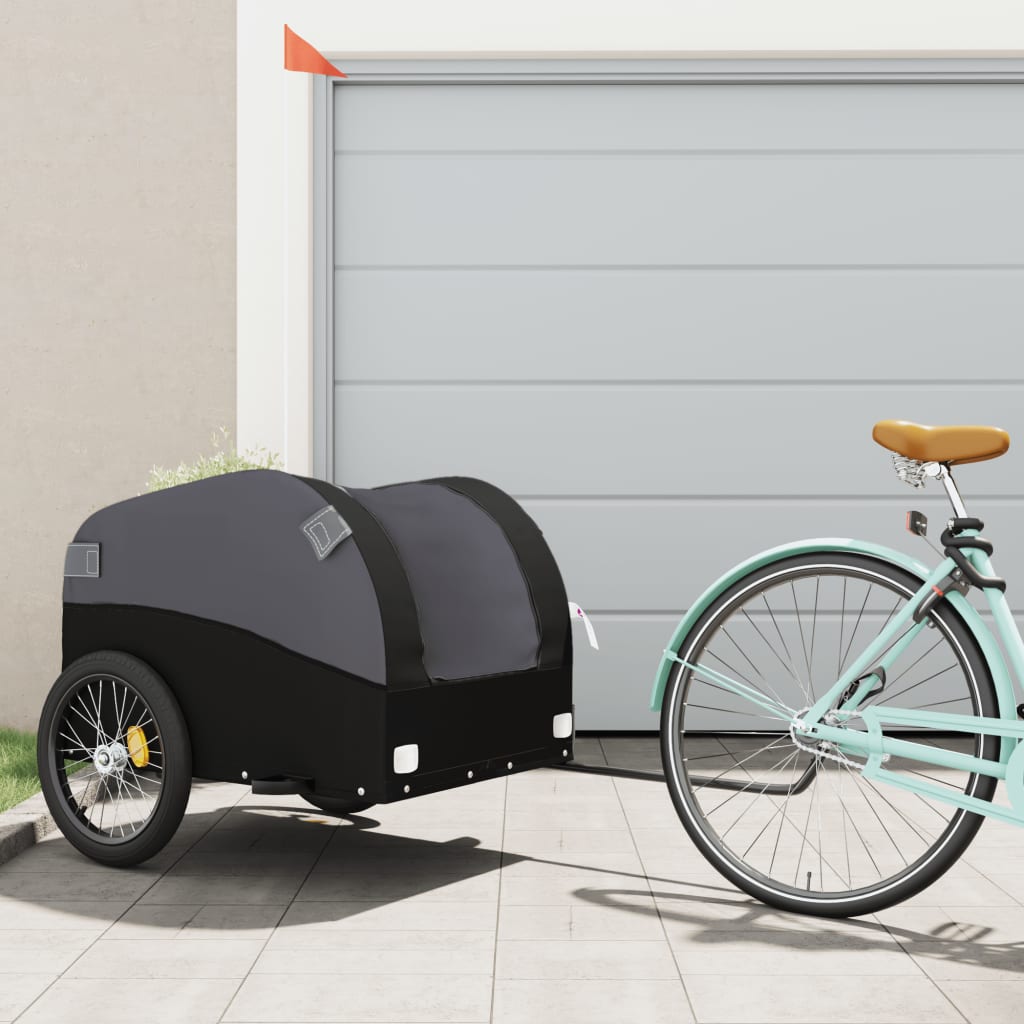 Bicycle Trailer Black 45 kg Iron