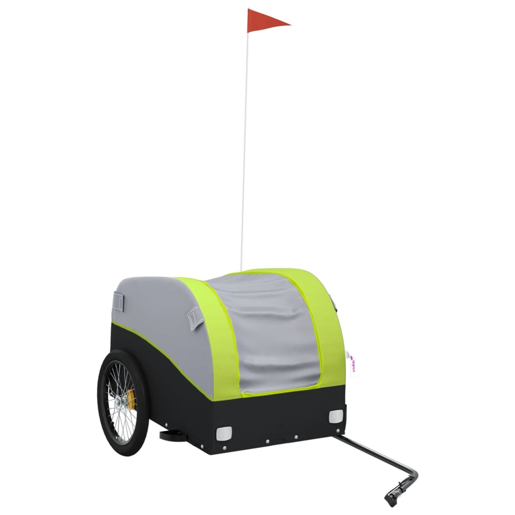 Bicycle Trailer Black and Green 45 kg Iron