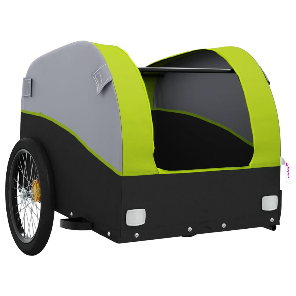 Bicycle Trailer Black and Green 45 kg Iron