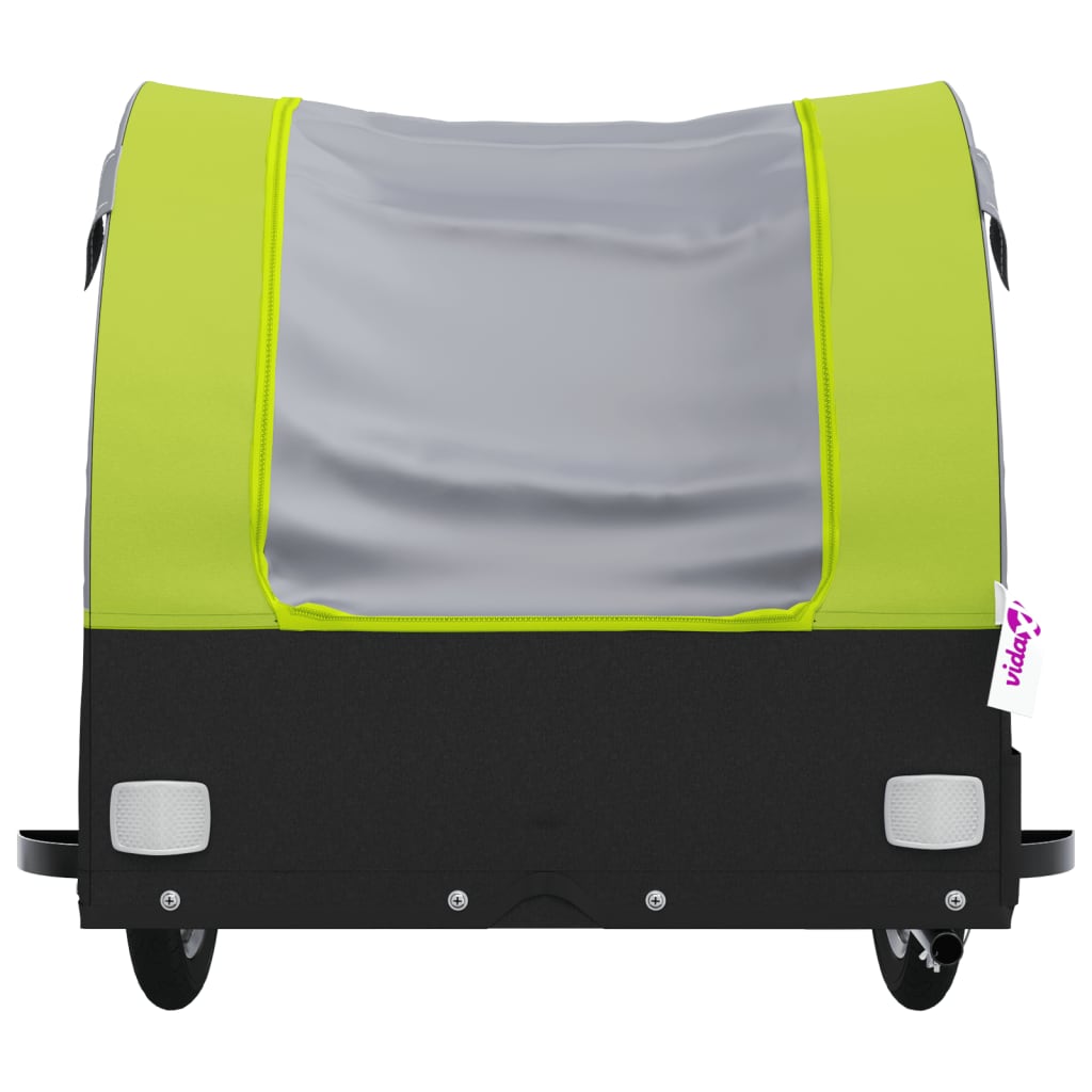 Bicycle Trailer Black and Green 45 kg Iron